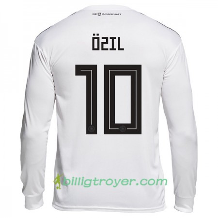 Billige Fotballdrakter Tyskland Ozil 10 VM 2018 Hjemmedraktsett Langermet